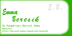 emma bercsik business card